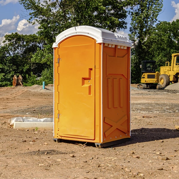 how often are the porta potties cleaned and serviced during a rental period in Kelso